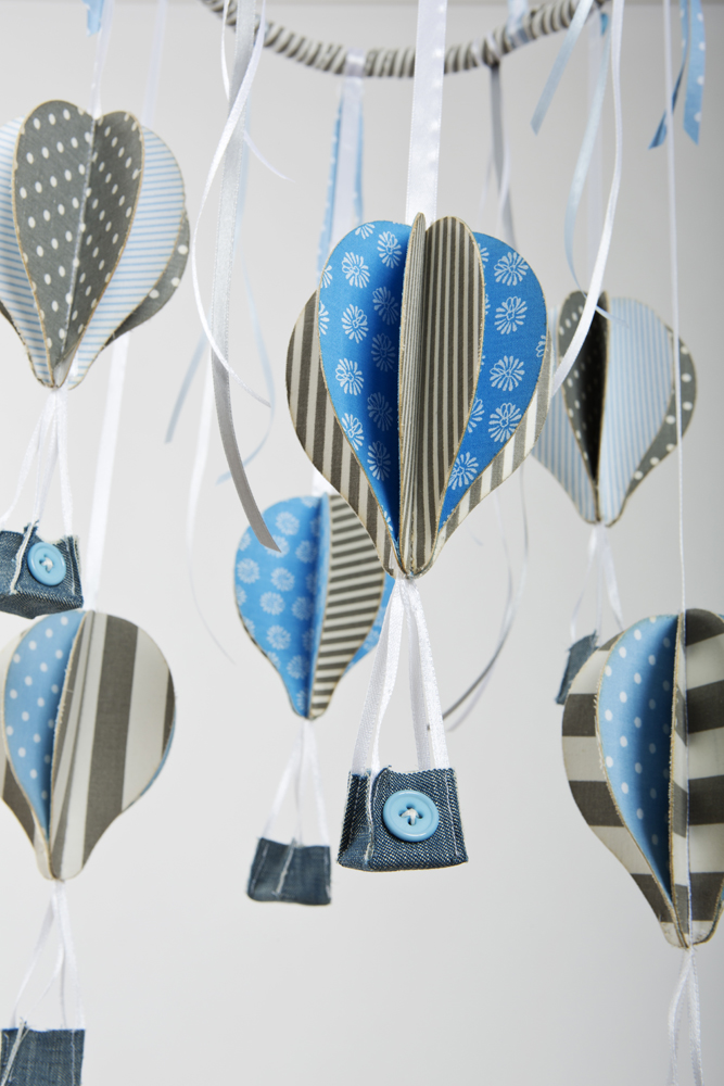 hot air balloons handmade mobile